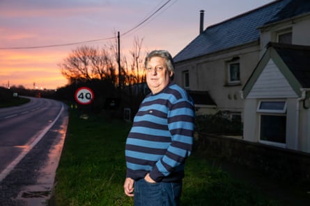 Mark Overend, a resident of Marazanvose whose property has risen in value despite being close to the new road.