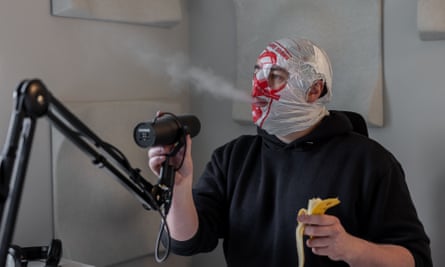 ‘I call it a podcast hug’ … Blindboy in his studio.