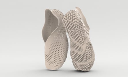 Prototype of Viviobarefoot’s 3D-printed compostable shoe