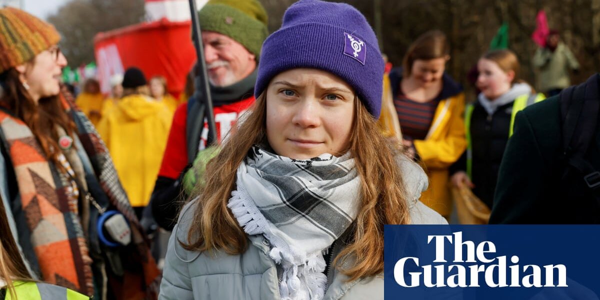 Greta Thunberg participates in demonstration against the expansion of Hampshire airport.