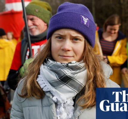 Greta Thunberg participates in demonstration against the expansion of Hampshire airport.