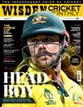 The cover of Wisden Cricket Monthly.