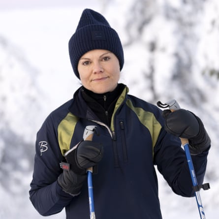 Crown Princess Victoria cross-country skiing in Sälen, Sweden.