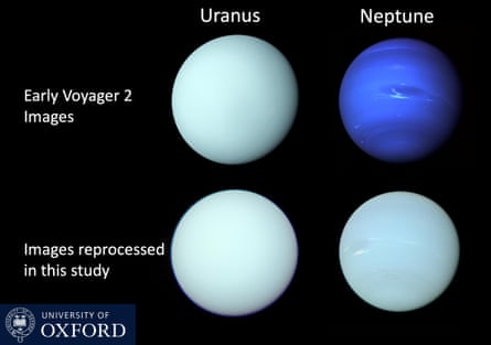 Earlier images of the two planets shown in comparison with the reprocessed images