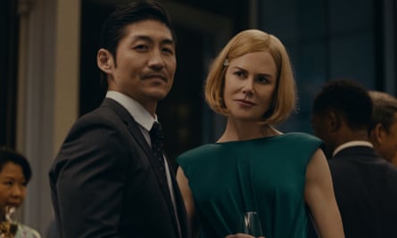 Brian Tee as Clarke and Nicole Kidman as Margaret in Expats.