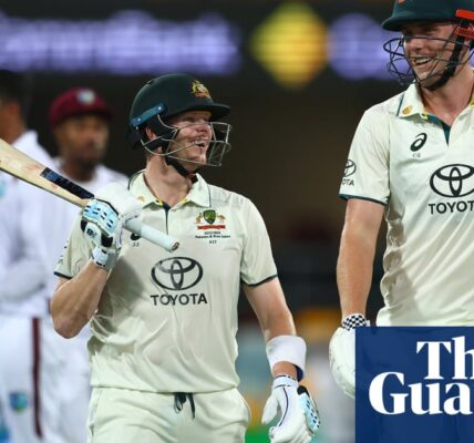Steve Smith leads Australia close to victory against West Indies in Test match.