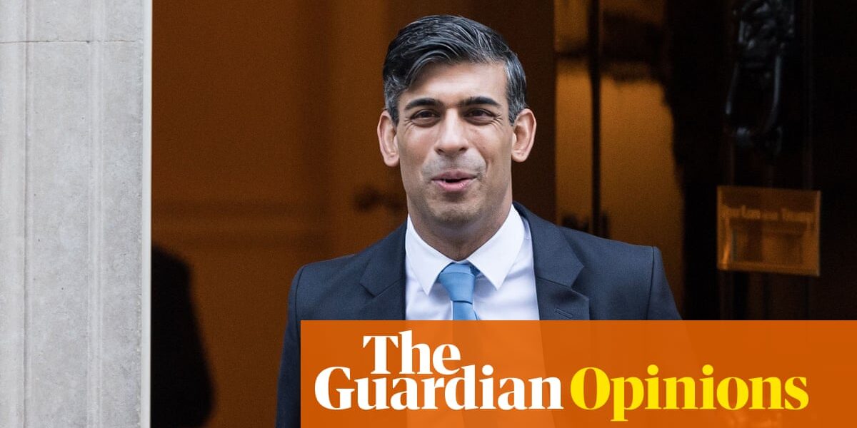 "The editorial in The Guardian believes that Rishi Sunak is not committed to meeting green targets."