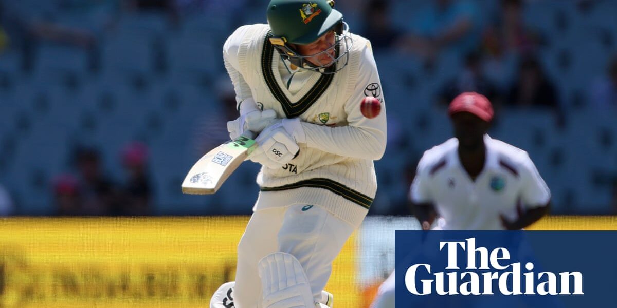 The first Test between Australia and West Indies ended with Australia dominating and Usman Khawaja getting hit by a bouncer, resulting in a bloody injury.