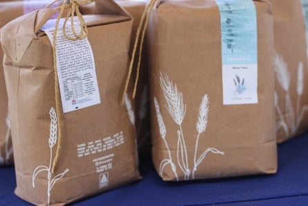 Rye and sourdough flour made from Australian perennial grains, as part of the Perennial Artisan Grains Workshop