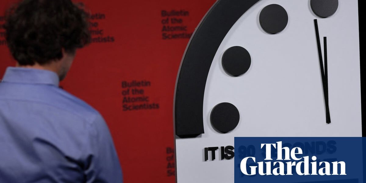 The threat of war and the current state of the climate crisis have resulted in the Doomsday Clock remaining at 90 seconds to midnight.