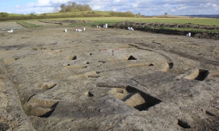 The excavation site near Wittenham Clumps. The archaeological team described the workshop as “a very serious blacksmithing operation’.