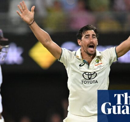 West Indies mount a comeback after Australia's Starc tears through their top order in the second Test.