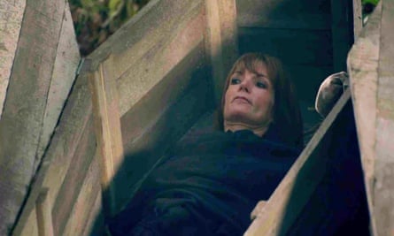 Diane about to get shut in a coffin … The Traitors, UK Series 2.