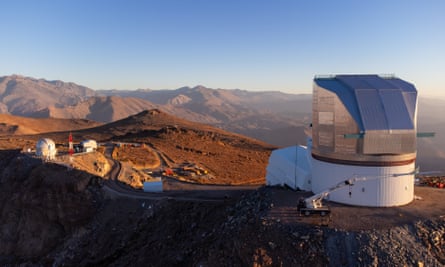 The telescope at sunset.