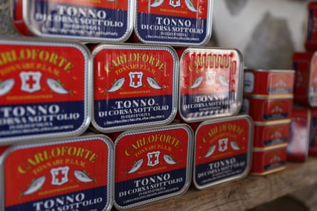 Cans of Carloforte tuna fish
