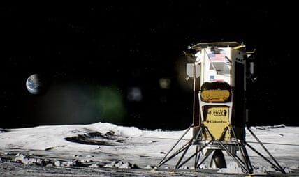According to NASA, a United States spacecraft on the moon experienced a "foot catch" which caused it to tip onto its side.
