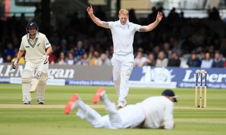 Stokes celebrates the crucial wicket of Kane Williamson at Lord’s.