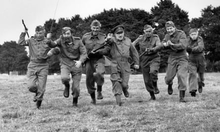 From left Clive Dunn, James Beck, John LeMesurier, Arthur Lowe, John Laurie, Ian Lavender and Arnold Ridley in Dad’s Army.