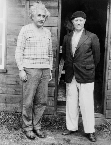 Albert Einstein with the sculptor Jacob Epstein at Commander Locker-Lampson’s retreat at Cromer.
