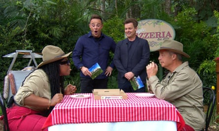 Not a chore … with Nella Rose and Nigel Farage on I’m a Celebrity.