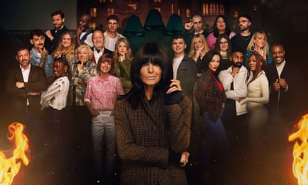 Only one person spoke of travelling the world if they won … Claudia Winkleman, centre, and contestants on The Traitors, series two.