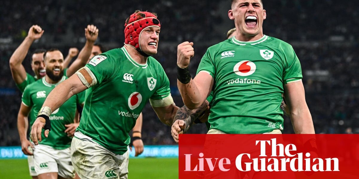 Ireland dominates France 38-17 in the Six Nations 2024 opener, with a live play-by-play update.