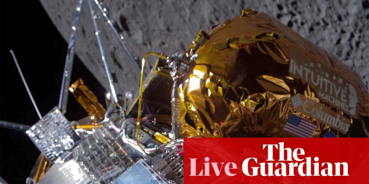 Nasa celebrates a significant milestone as the Odysseus spacecraft successfully touches down on the moon. Live updates available.