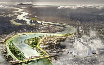 "The city of Rotterdam is protected by a tidal park that surrounds it on all four sides, ensuring a constant supply of water."