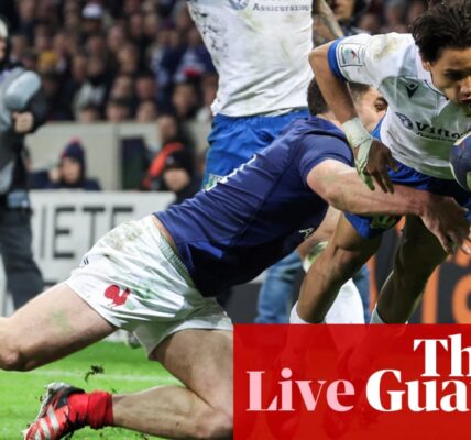 The Six Nations match between France and Italy ended in a 13-13 tie, with live updates and commentary available as the game unfolded.