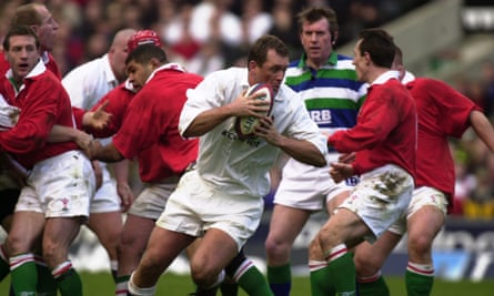 Richard Hill in action for England during his playing days.