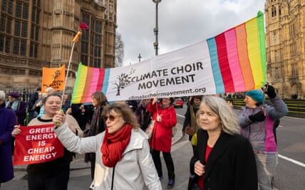 "Do not drill! Do not drill!" The climate choir sings the truth to those in power at the Palace of Westminster.