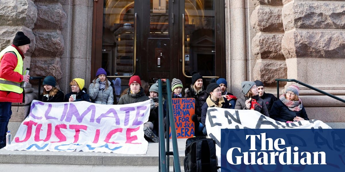 Greta Thunberg has joined a climate change protest that is preventing access to the Swedish parliament building.