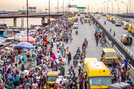 A street market in Lagos, Nigeria.