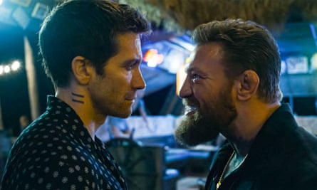 Jake Gyllenhaal and Conor McGregor in Road House.