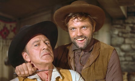 Gary Cooper and Jack Lord in Man of the West.