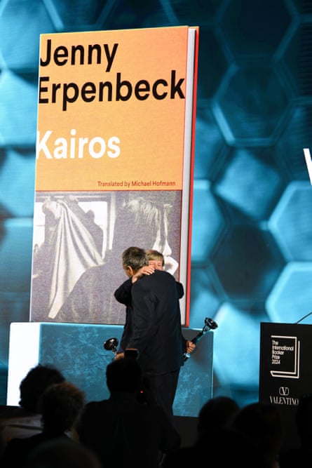 Michael Hofmann and Jenny Erpenbeck when they were announced winners of the International Booker Prize 2024.
