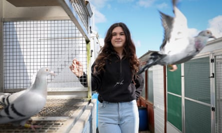 ‘Pigeon Girl’: Keelie Wright, former UK Young Pigeon Fancier of the Year.