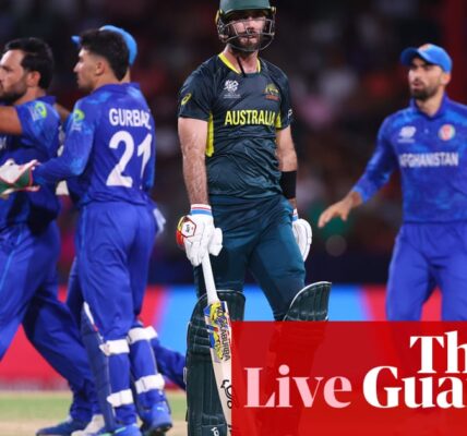 Australia fall to shock defeat by Afghanistan at T20 World Cup – as it happened
