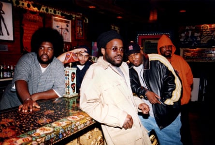 Questlove, far left, with the Roots in Chicago,May 1998