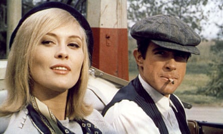 Faye Dunaway and Warren Beatty in Bonnie And Clyde.