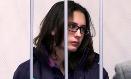 Trial separation … Greenpeace activist Alex Harris in a Russian courtroom in Thin Ice: Putin vs Greenpeace.