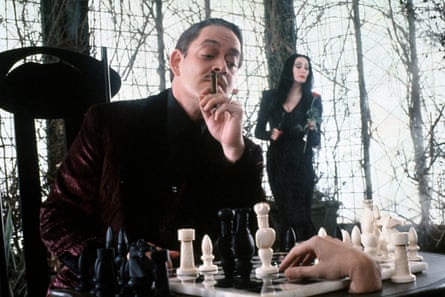 Gomez Addams, Morticia Addams and ‘Thing’ in The Addams Family