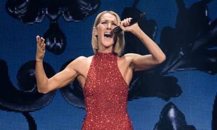 Céline Dion on stage in 2019.