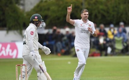 Jimmy Anderson’s seven wickets for Lancashire leave Nathan Lyon purring