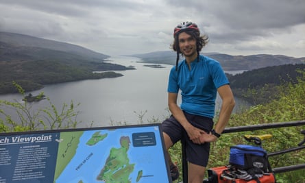 Stephen Brown at the Kyles of Bute lookout point