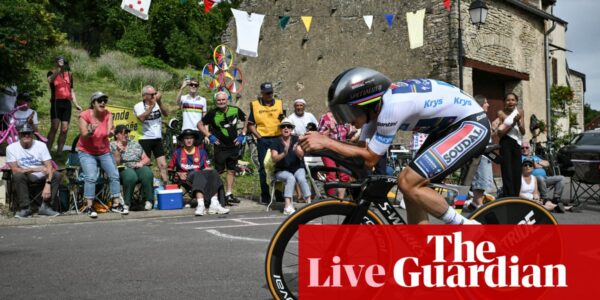 Tour de France 2024: Remco Evenepoel pips Pogacar to win stage seven time trial – as it happened